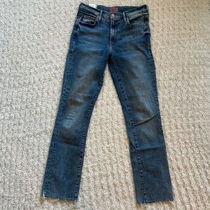 Mother Rascal Ankle Fray Jeans